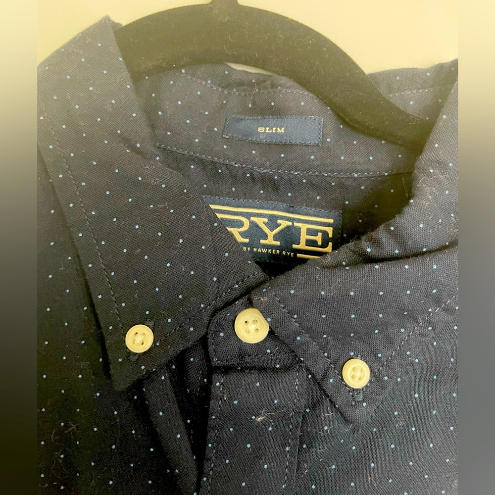 Large slim fit casual button down